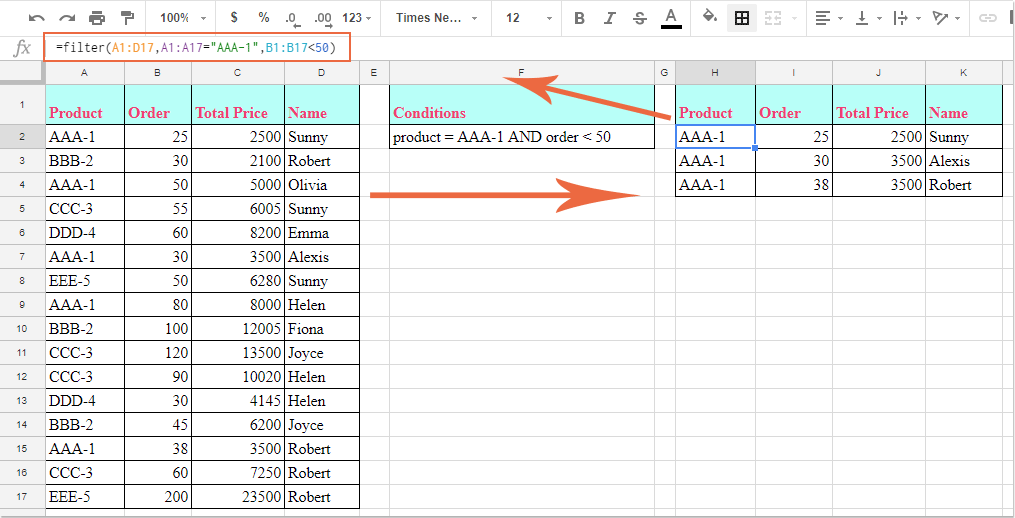 doc filter multiple conditions 4