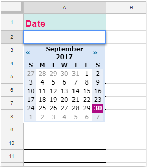 How To Insert Date Picker In Google Sheet