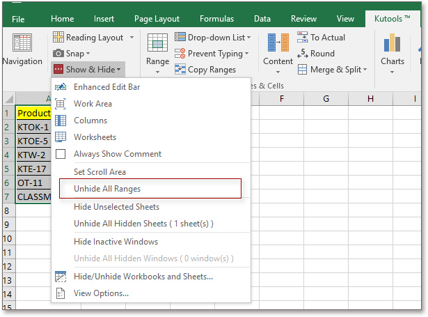 How To Quickly Grey Out All Unused Area In Excel