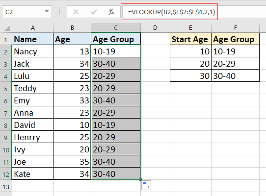 nhóm tài liệu bằng vlookup 2