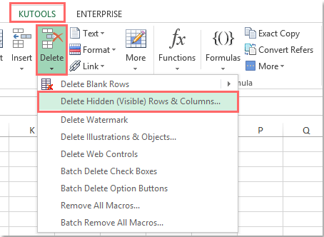 How to hide multiple blank rows or columns in Excel at once in Excel?