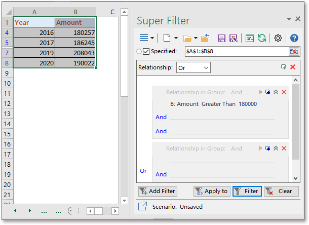 super filtr Kutools 3