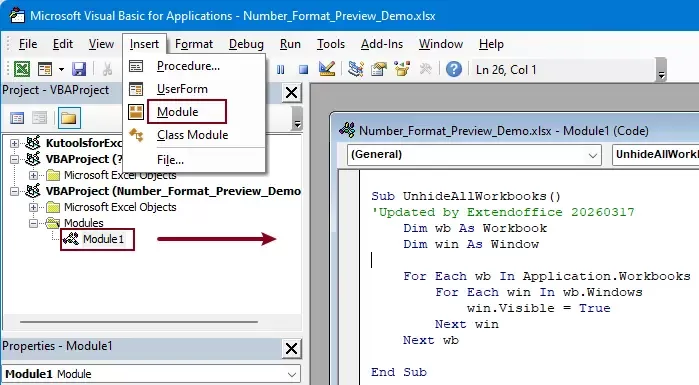 how to use the VBA code
