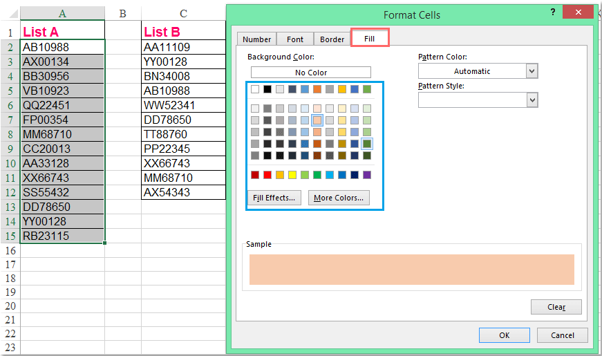 doc highlight duplicates another column 3