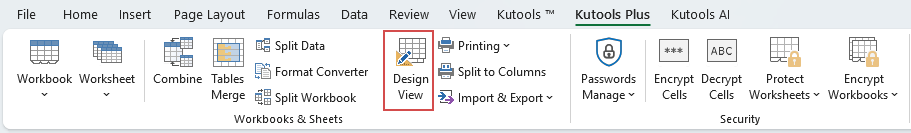 click Design View