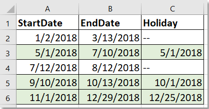 doc format dates cells 4