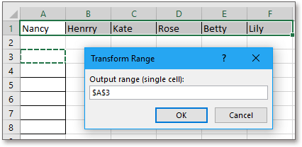 doc kutools transpoze aralığı 3