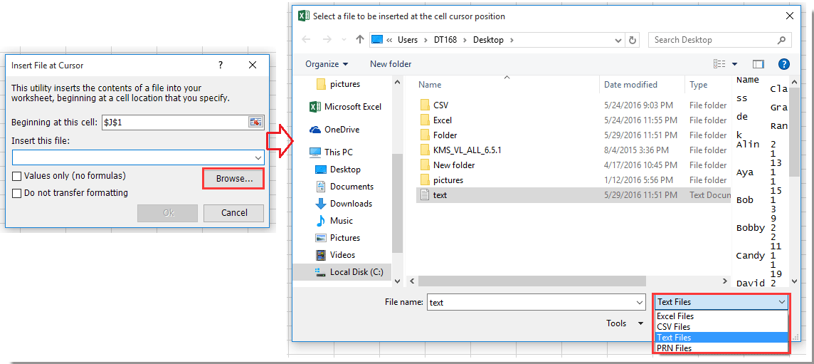 doc import text files from a folder 4