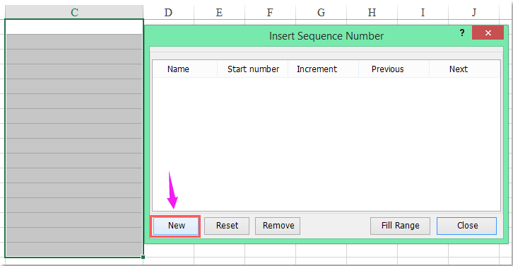 doc increment alphanumeric 3