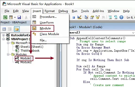 how to use the VBA code