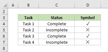 How to Insert Check Mark (Tick) in Excel