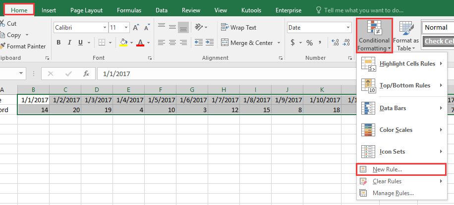 insert current date in excel 2013