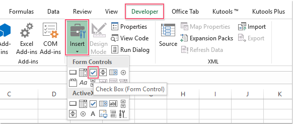 how-to-set-checkbox-in-excel