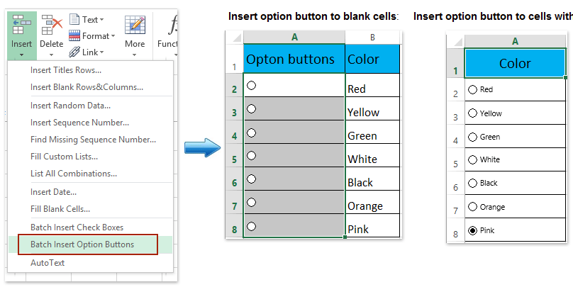 filter button excel option or buttons insert option buttons in Excel? to How radio