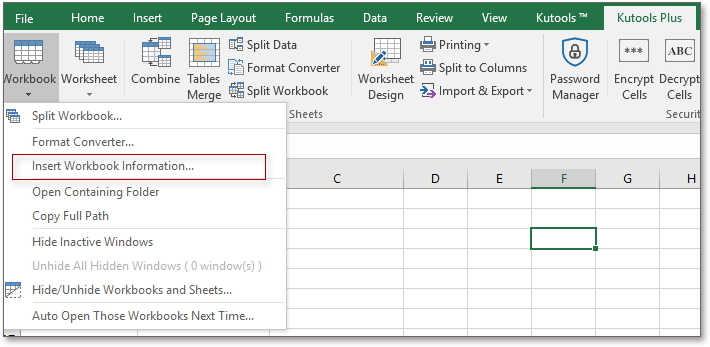 How To Insert File Name Or Path Into Cell Header Or Footer In Excel