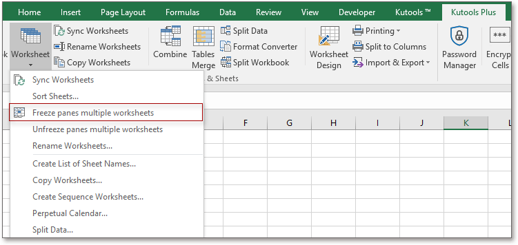 How to keep first row always visible in Excel