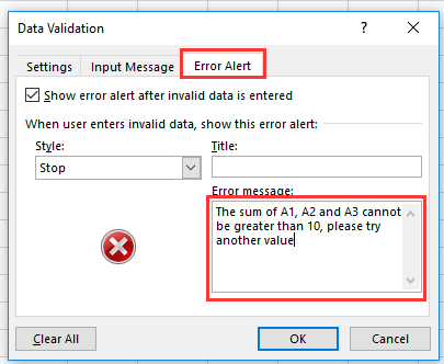 doc limit calculated cell 4