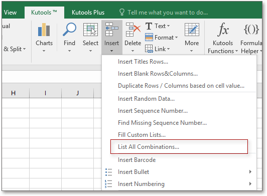 doc列出所有數字的組合12