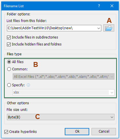 How To List All Files In Folder And Subfolders Into A Worksheet?