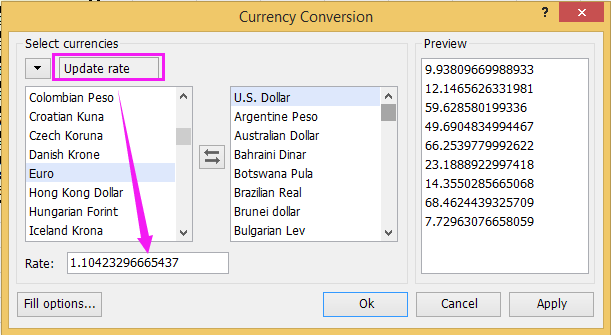 doc live exchange rate 6