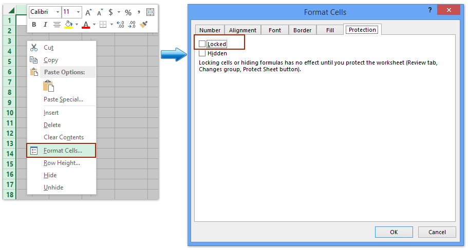 how to lock certain cells in excel 2010