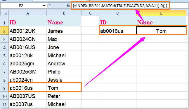 doc-lookup-büyük-küçük harf duyarlı-1