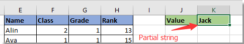 doc lookup partial string 2