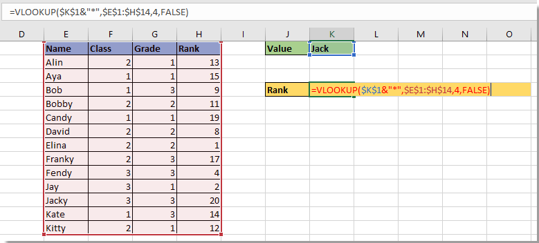 doc lookup partial string 3