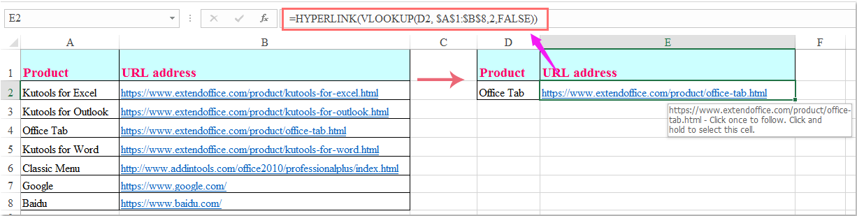 doc lookup with hyperlinks 2