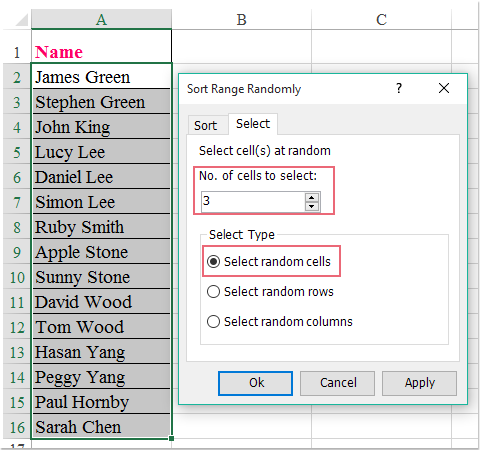 How To Make Lucky Draw Names In Excel