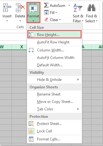 How to make all rows same height or columns same width in Excel