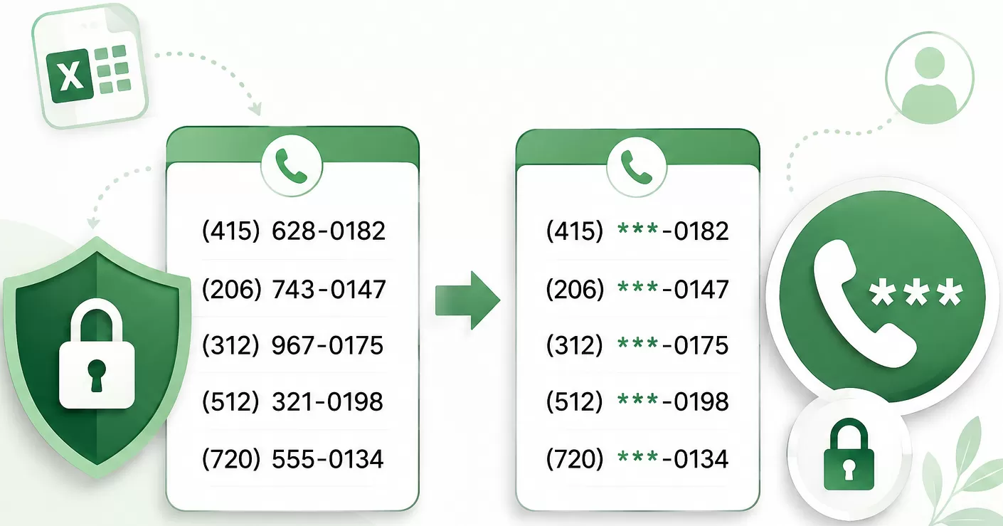 mask phone numbers