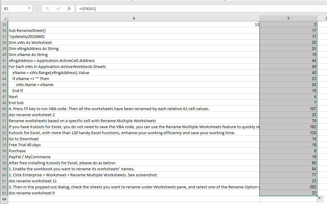 doc max length in column 2