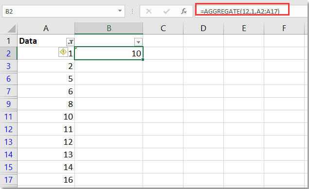 doc calculate median in visible cells 1