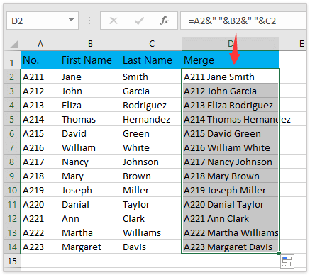 how do you merge cells in excel and keep all data