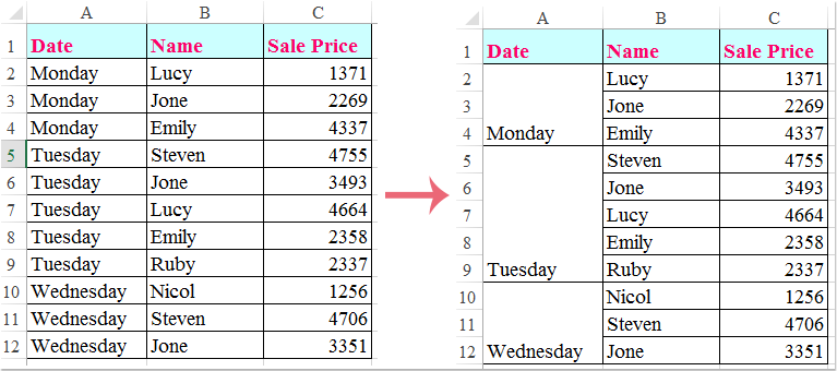 what is the function of merge and center in excel