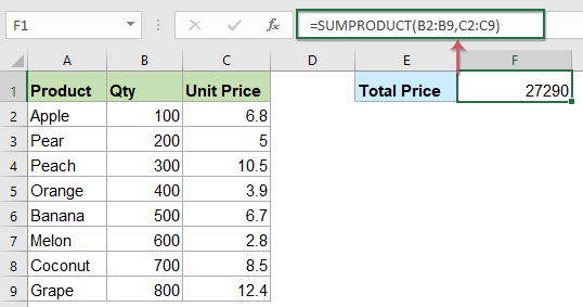 how to multiply in excel