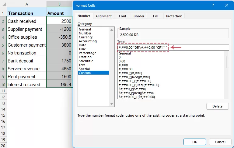  specify the operations in the dialog box