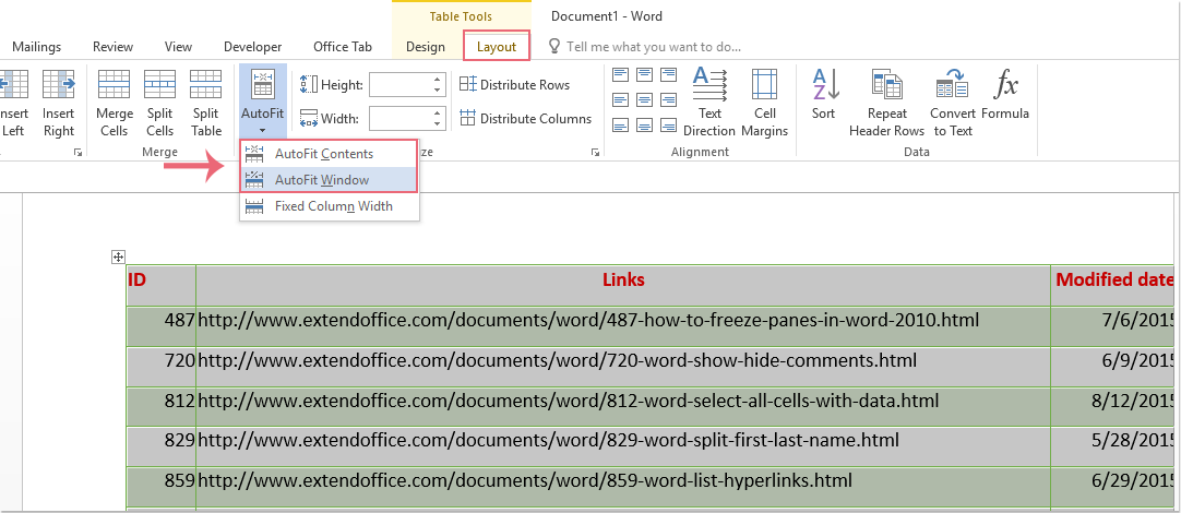 doc paste tabel ke halaman pas kata 1