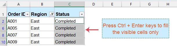 type the value you want to enter directly, and press Ctrl + Enter keys