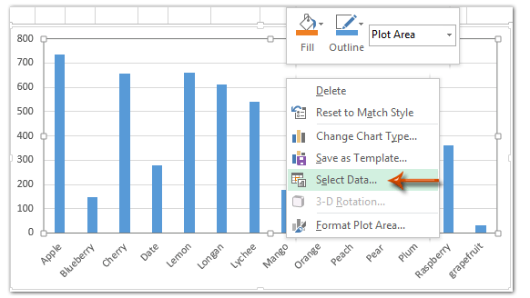 edit data in mac excel for chart