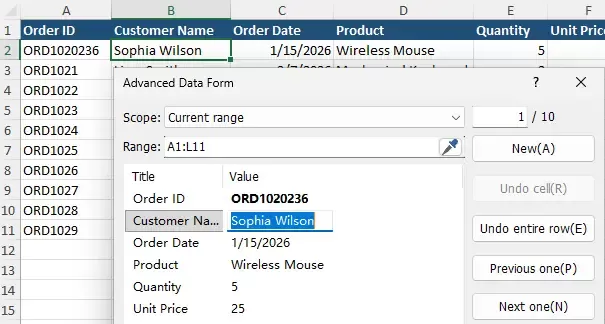 a screenshot showing how to modify the records