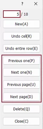 a screenshot showing how to navigate between records