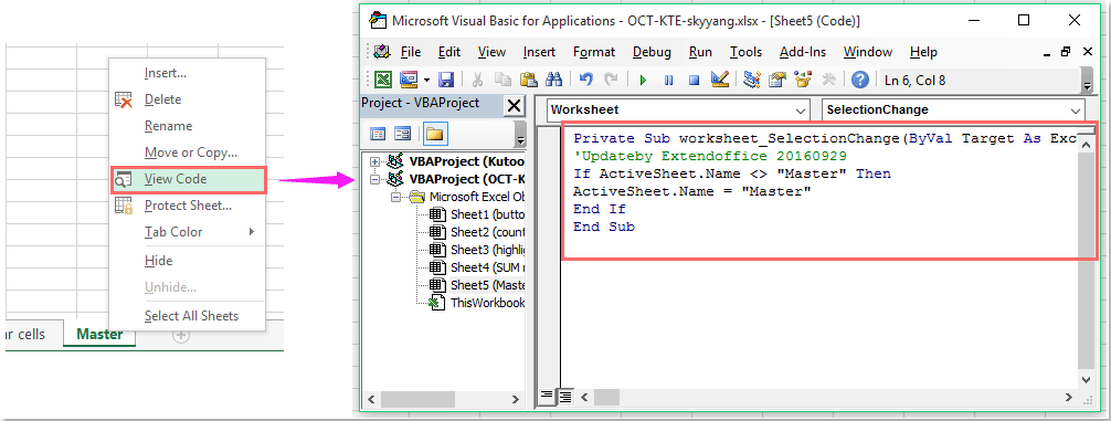 How to prevent from changing sheet name in Excel?
