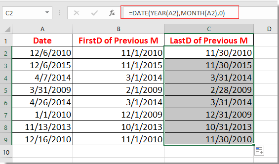 doc mês anterior último dia primeiro dia 3