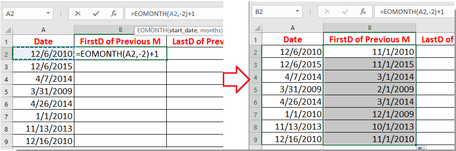 doc mês anterior último dia primeiro dia 4