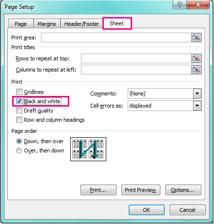 excel for mac print visible only