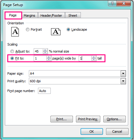 excel 2013 for mac print to 1 page