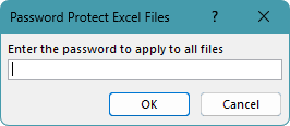 Entering one password for all Excel files in the selected folder
