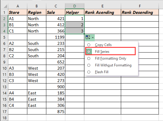 doc rank exclude subtotal 2